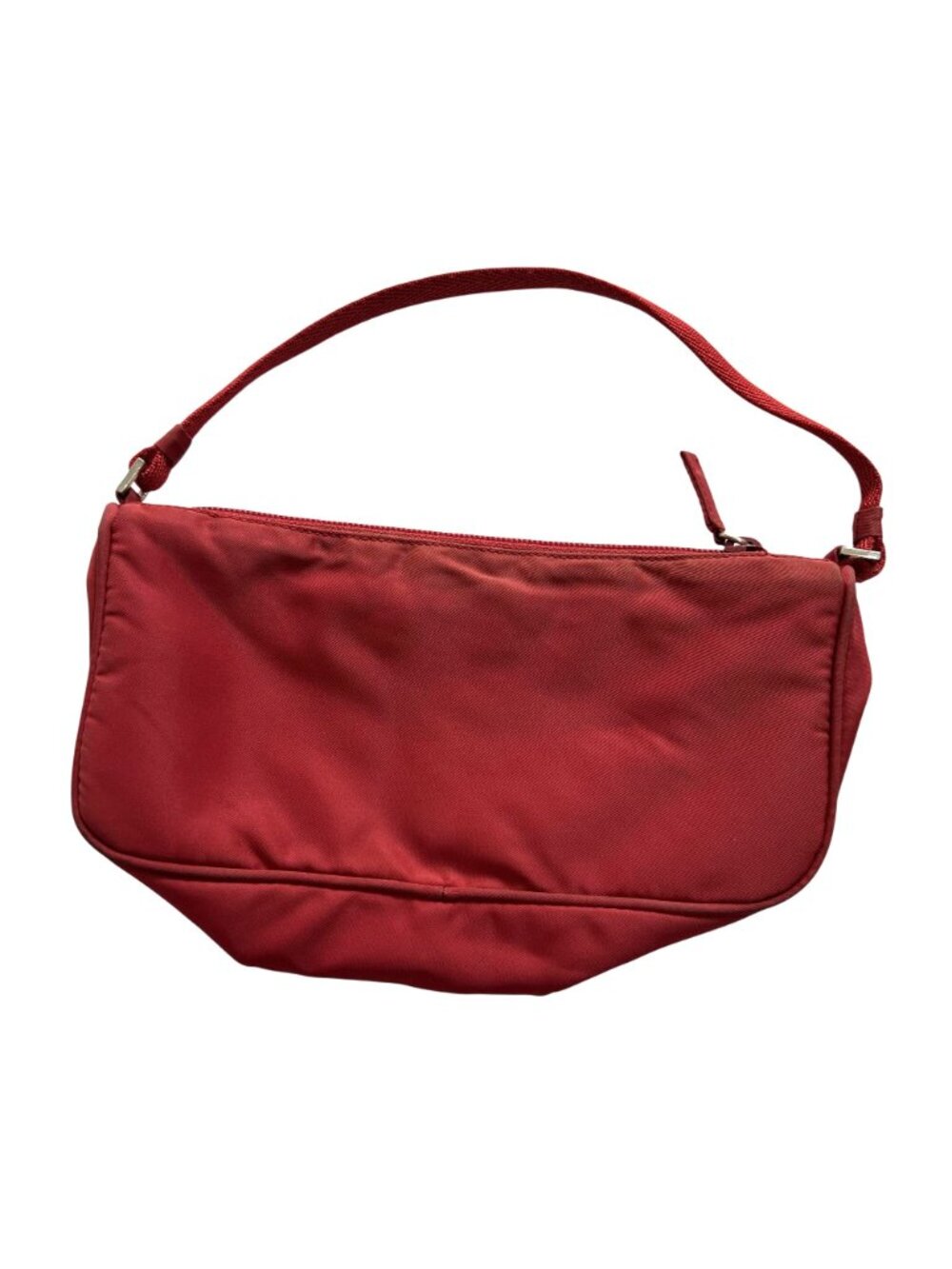 Vintage Prada Tessuto Sport Nylon Pochette Shoulder Bag in Red - Picture 2 of 6